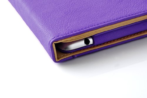 iPad 4 Hülle – JAMMYLIZARD Ledertasche Smart Cover mit Standfunktion (mit Retina) für iPad 4. 3 & 2, VIOLETT & HONIG - 6