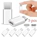 Produktbild prevently Marke neue 5-Pack usb-c der U89 zu Daten Ladekabel Micro USB Adapter für Samsung Galaxy Note 8, weiß