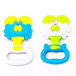 THE LITTLE LOOKERS? Colorful Cute Attractive BPA Free Activity Rattle Cum Teether for Infants/Babies/Children/Kids/Toddlers (Random Color)