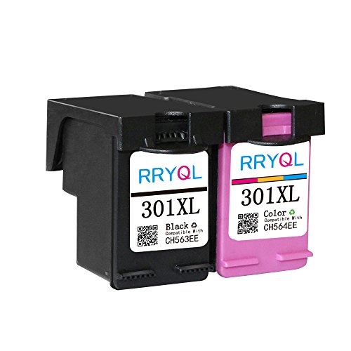 RRYQL Ersetzen HP 301XL (CH563EE CH564EE) Tintenpatronen zeigen den Tintenfüllstand für HP Deskjet 1000 1010 1050 2000 2050 HP Envy 4500 4502 4504 4505 HP Officejet 2620 2622 2624 (1*Schwarz + 1*Tri-Color)