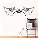 Produktbild Aisufen Vampire Bat Wandaufkleber Für Kinderzimmer Wand-dekor Abnehmbare Vinyl Wandkunst Aufkleber Tapete Dekoration Zubehör 125 * 41 cm