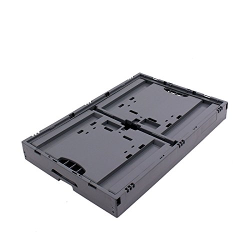 KLAPPBOX 61 Liter, stabile Faltbox, Made in Germany, 60x40x32cm, Kunststoff Transportkiste, Plastikbox, Transportbox, max. 60kg, Grau - 2