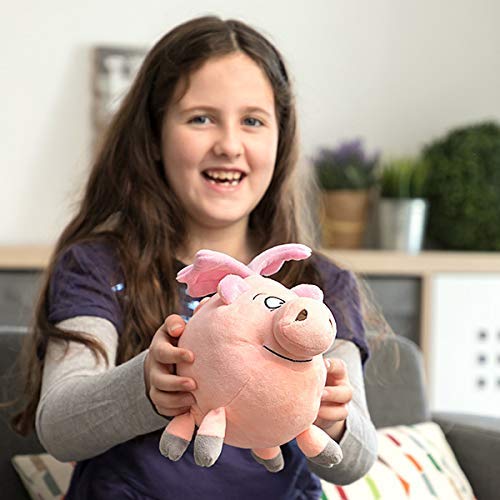 Bigbuy Fun- Kuscheltier Schwein Peluche Cochon Rose avec Ailes, 61/6882