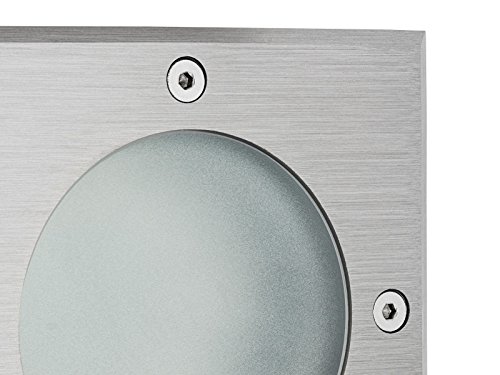 flacher LED-Boden Einbau-Strahler VIROK quadratisch in Edelstahl gebürstet, mit Echt-Glas matt, inkl. GX53 3,5W LED-Leuchtmittel warm-weiß 230V [TOP VORTEILE: hervorragende LICHTQUALITÄT, hoch BELASTBAR, geringe EINBAUTIEFE] - 4