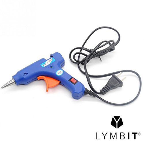 lymbit 30psc Sticks inlcuidos Hohe Schmelzpunkt Silikon Pistole für Handwerk Basteln kleine und schnelle Reparaturen in Haus und Büro (20-Watt, blau) - 3