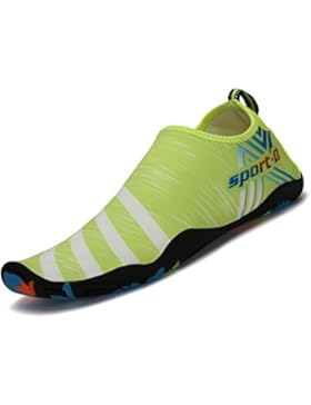 SAGUARO® Badeschuhe Wasserschuhe Sommer Schnell trocknend Schwimmschuhe Slip on Aquaschuhe Strandschuhe für Damen...
