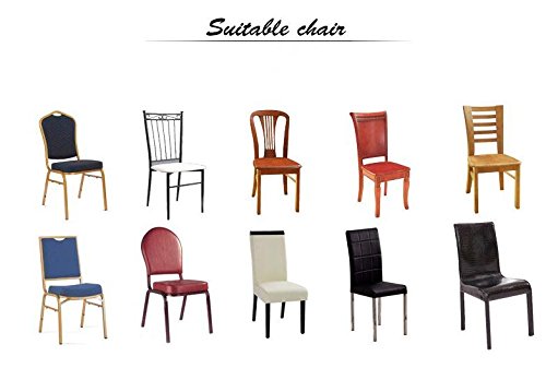 Uniquemystyle 4 Stück Stretch Polyester Stuhlhussen Stuhlbezug für Hochzeit Bankett dunkelrot - 4