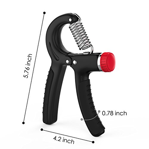 Handtrainer + 2 Stressbälle + GRATIS eBook – Handmuskeltrainer, Handtraining, Griffkraft, Grifftrainer, Unterarmtrainer, Fingertrainer, Fingerhantel – von Nyma - 5