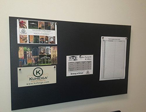 Große Magnetafel, anthrazit 50 x 80cm Memotafel hochkant oder querkant möglich