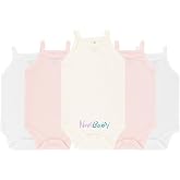 Novibaby 5-Piece Jacquard Rope Strap Baby Body Strap 100% Cotton, White Ecru Pink Baby Athlete Body Strap