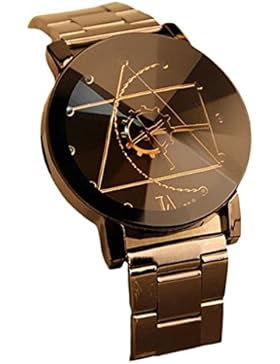 FEITONG Damenuhr Analoge Armbanduhr Quarzuhr Elegant Edelstahl Damen Uhr Schwarz NEU