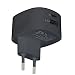Produktbild Eurosell - USB + Type C USB-C Schnellladegerät Universal 2fach Ladegerät - Steckernetzteil Netzteil 2er USB Dual Stromversorgung - EU DE schwarz