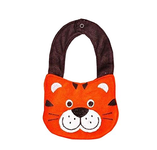 Soft Baby Bib Cute Animal Embroidered Apron For Kids [Tiger]
