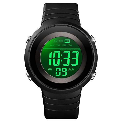 Preisvergleich Produktbild Juman634 Smart Chronograph Alarm Watch Moderne einfache hintergrundbeleuchtete Einzelanzeige Elektronische Uhr Student Luminous