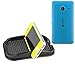 Price comparison product image Self-adhesive rubber car mount for the dashboard / desk for Microsoft Lumia 640 XL LTE Dual SIM, black. smartphone holder mobile phone stand anti-slip mat - K-S-Trade (TM)