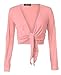 Ladies Long Sleeve Plain Tie Knot Bolero Shrug Front tie up Stratchy Cardigan Top