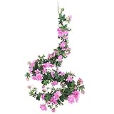 ♥ GRÖSSE ： 5,74 ft lang jede Rosengirlande mit ca. 21 Blütenköpfen und 13 Knospen, kleine Blüten 2 cm und große 5-6 cm Durchmesser.