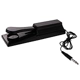 100% nuevo, de alta calidad, bajo nivel de ruido y tamaño adecuado. Universal pedal de sustain teclado interruptor de pedal para el piano digital y teclado