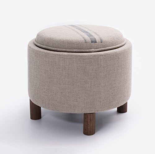 Stool, Solid wood Storage sofa stool Tea table stool Cloth Change the shoe stool Storage stool Multifunction Simple American style Bed stool Width 49 × high 42cm ( Color : #3 )