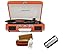 Crosley CR8005A-OR Cruiser Portable Turntable (Orange) w/ Record Cleaning Kit And Knox Vinyl Brush Cleaner RS.16843.00