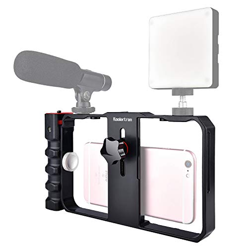 Koolertron Estabilizador de Movil para Teléfono Celular Camara, Estuche de Plataforma Soportes y Estabilizadores para Videocámaras, para XS MAX XR X 8+ 7+ 6S+ 5SE Note 9 S9 (Plastico)