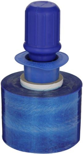 Goodwrappers VSR PRDBL803 Linear Low Density Polyethylene Blue Tint Cast Hand Stretch Wrap with 1 Reusable Dispenser and Hand Brakes, 1000' Length x 3" Width x 80 Gauge Thick (Case of 18)
