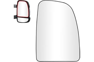 SENZEAL Verre de Rétroviseur Remplacement pour Fiat Ducato Citroën Jumper Peugeot Boxer 2006-2023 Non Chauffé Retroviseur Extérieur (Supérieur Droit)