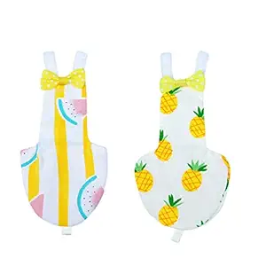 POPETPOP 2 Pack Bird Diaper Parrot Flight Suit - Washable Breathable Parrots Nappies, Soft Birds Flight Suits - Small Random Style