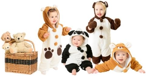 Baby Animal Onesie/ Kigu/Snowsuit/Romper /Fleece Outfit with hood - FITS 6-24 MONTHS (TIGER 6-12 MONTHS)