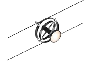 Paulmann 94441 CorDuo Système de Câbles Spot Cardan DC Individuel 10 watts max, Éclairage Extensible Noir Mat Matière Plastique GU5,3 Système de Câbles sans Ampoules