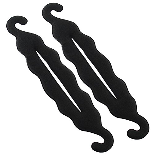 sumaju Schwamm Clip, Schwamm Schaumstoff DIY Hair Styling Donut Bun Twist Werkzeug Lockenwickler Maker Clip 2 Stück Shown as picture