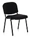Produktbild hjh OFFICE 704000 Besucherstuhl XT 600 Stoff Schwarz Konferenzstuhl Stapelstuhl gepolstert, Stuhl stapelbar, Wartezimmer