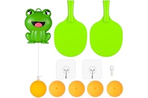 HALINUIA Indoor Tischtennis Zum Aufhängen,Kreatives Hänge Tischtennis Trainer Set Für Den Innenbereich Tischtennis Trainer Kinder Interaktives Pong Ball Training,Hängendes Tischtennis Trainingsgerät Für Kinder
