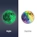 Produktbild Colorful(TM) Mondschein Wanduhr, 3D Luminous Large Moon Fluoreszierende Wandaufkleber Abnehmbare Glow In The Dark Wandsticker (E)