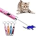 Produktbild Lottoy LED Pointer für Katzen Spielzeug Haustier Katze interaktive Spielzeug mit Helle Animation Maus Schatten, 1 Stück Zufällig Muster