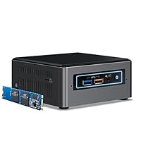 Intel BOXNUC7I5BNHX1 NUC BABY CANYON Desktop PC (Intel Core i5-7260U, Iris Plus Graphics 640, kein Betriebssystem) schwarz/grau