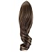 Women Short Wavy Curly Claw Ponytail Clip-on Hair Piece Extensions Light Brown