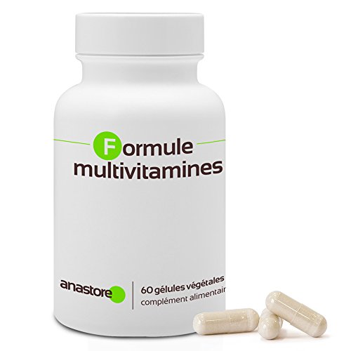 FORMULA MULTIVITAMINICA * 750 mg / 60 capsule * Prevenzione e/o correzione dei disturbi legati ad alimentazione stanchezza e stress * 100% soddisfatti o rimborsati * Fabbricato in Francia