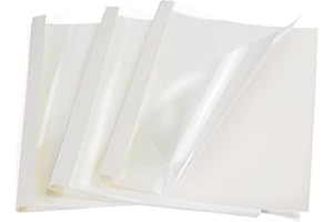 RAYSON Thermal Binding Covers, 12mm, Binds up to 100 Sheet, A4, 125 Micron, White, Pack of 25