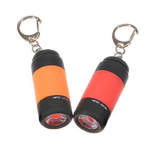 TOOGOO (R) 2X portatil USB recargable mini linterna LED de la lampara del anillo llavero linterna