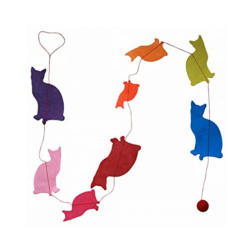 Preisvergleich Produktbild Lichterkette Katze mehrfarbig