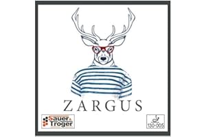 ‎SAUER & TRÖGER PIPSFACTORY GERMANY Sauer & Tröger Tischtennis Belag Kurze Noppe | Zargus | Rot, Schwarz | 1,5 1,8 2,0