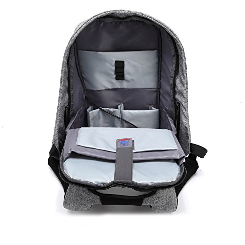 Laptop Rucksack 15,6 Zoll Business Backpack Herren Damen Anti-Diebstahl Wasserfest Daypack Schul Outdoor Rucksack mit USB Aufladen Hafen und Stromleitung - 5