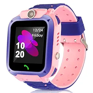 SeTracker Smart Watch for Kids Tracker Micro Sim Card Support Smart Phone Control (Android, iOS), SOS Call (Pink-New)