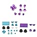 Price comparison product image KESOTO 2 Sets Chrome Plating Buttons Housing & Touchpad & Joystick Thumbstick Cap Pad for PS4-JDM030 Controller Shell Protection Easy Install