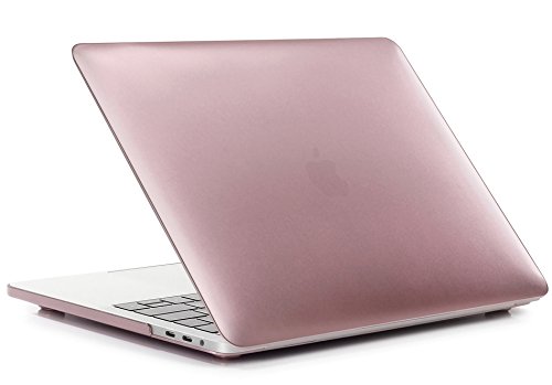 MacBook Pro 13 H  lle 2016 Touch Bar  iNeseon Ultra Slim Plastik Hartschale Tasche Case Cover snap on Schutzh  lle Schale mit US Ros  gold und EU Tran