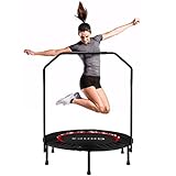 Gonex 40' Trampoline de Fitness Pliable avec Poignée Réglable pour Adultes ou Enfants Jumping Fitness d'Entraînement Cardio Intérieur Extérieur Supportant Jusqu'à 150KG