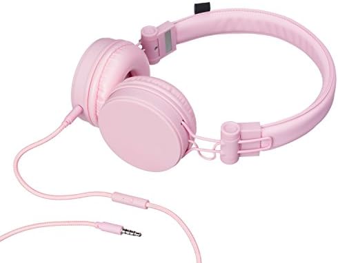 Gifting Malibu Compact Lightweight Foldable On-Ear Headphone Compatible with iPod, iPhone, iPad, Tablets, Smartphones and Laptops - Pink