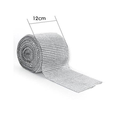 LEORX Strassborte Strassband Diamant Strass Kristall band Wrap Roll Party und Hochzeitsdekoration - 4