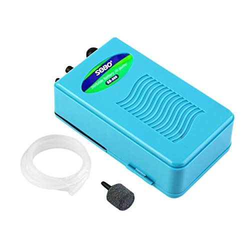 Preisvergleich Produktbild ClookYeed Tragbare Aquarium batteriegesteuerte Aquarium Luftpumpe Belüftungsanlage Sauerstoff 2L / min Luftvolumen 0.5W